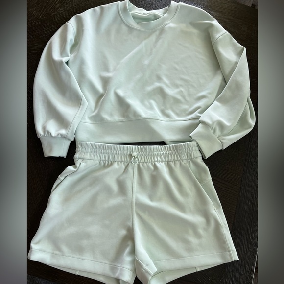 lululemon athletica Other - lululemon athletica Mint Green Lounge Sweatshirt & Shorts Set bundle size 6
